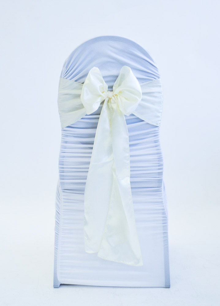 Ivory Satin Chair Flair