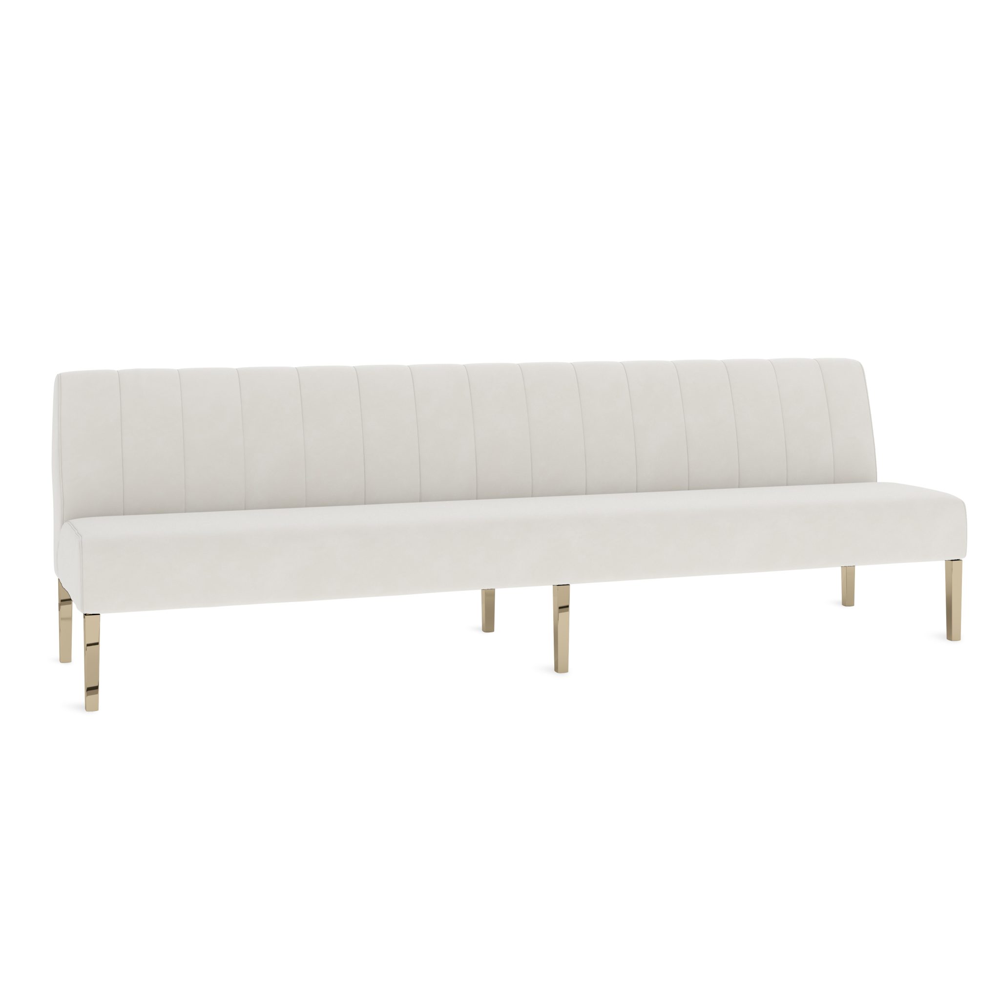 Lounge Velvet Couch with Polished Gold Details